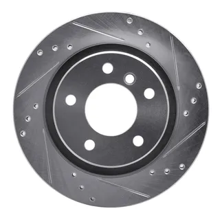 R1 Concepts EDZ-31047R Brake Rotor Drilled and Slotted Silver